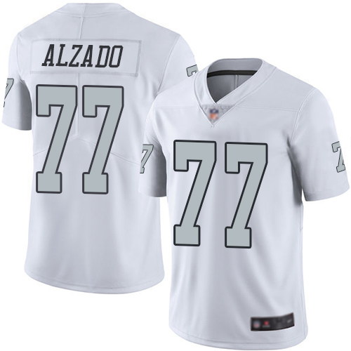 Men Oakland Raiders Limited White Lyle Alzado Jersey NFL Football #77 Rush Vapor Untouchable Jersey->oakland raiders->NFL Jersey